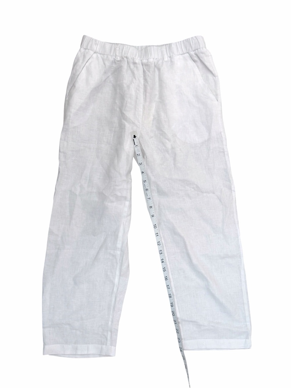 Quince NWT 100% European Linen Pants White Small - Picture 10 of 12